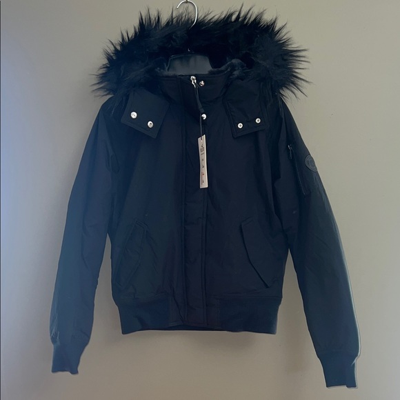 Hollister Black Fur-Trimmed Jacket - Picture 1 of 8